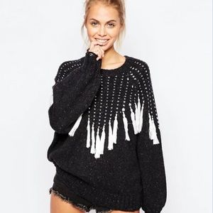 Wildfox Effie tassel sweater size S